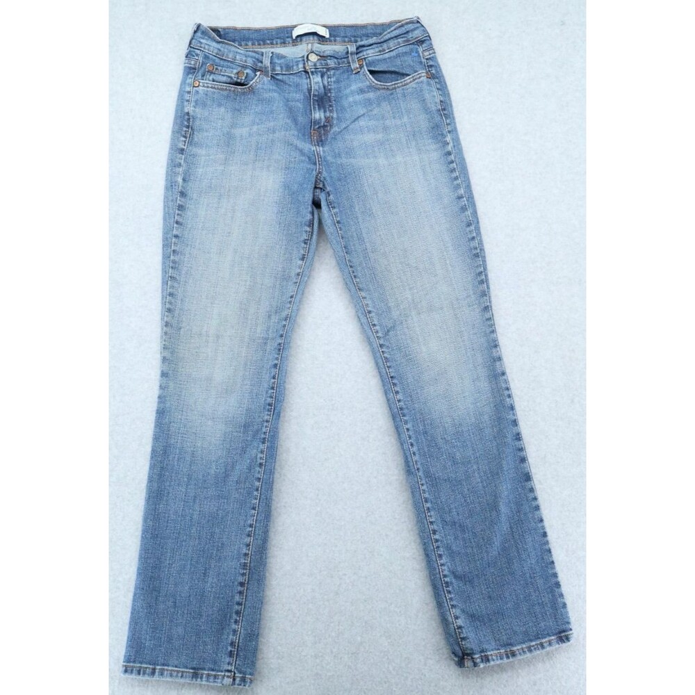Levi's 505 Straight Leg Jeans Women's Size 12 Medium Wash Blue Denim Preowned